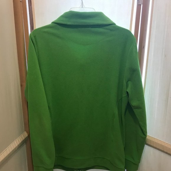 ADIDAS Sz L Lime Green Athletic Activewear Fleece Jacket - Picture 4 of 6